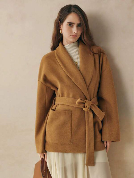 Camille Wool Wrap Coat