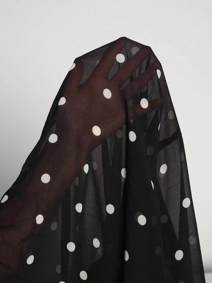 Élise Noir Polka Midi Dress