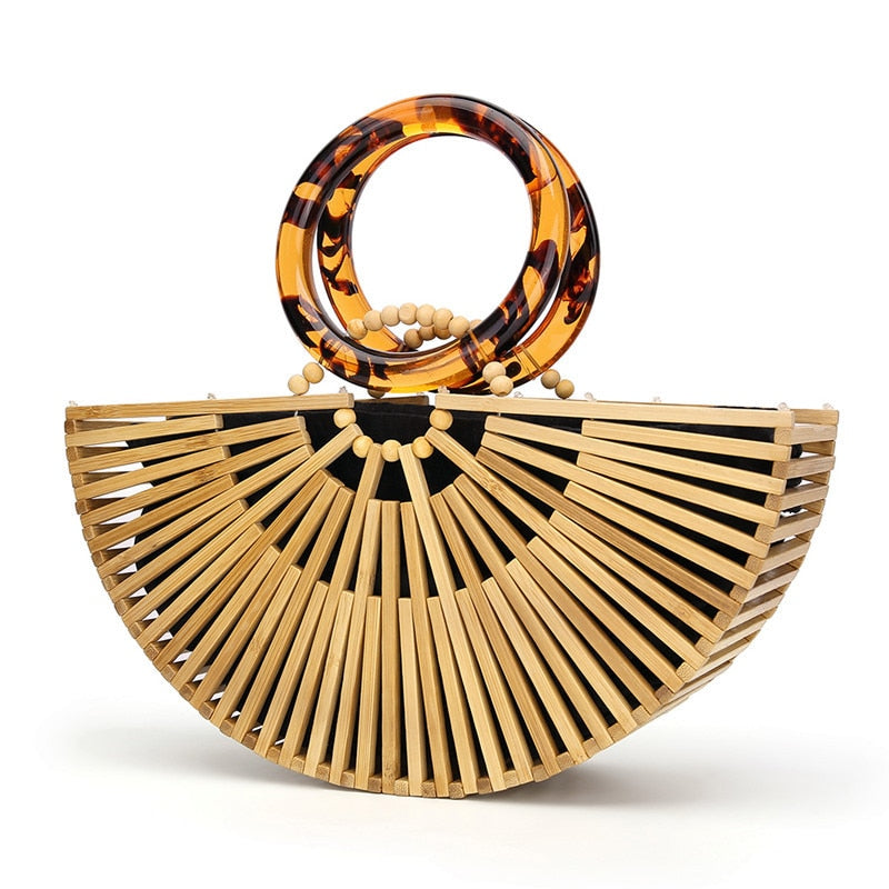 Bolsa de bambu com alça em formato de tartaruga Amalfi