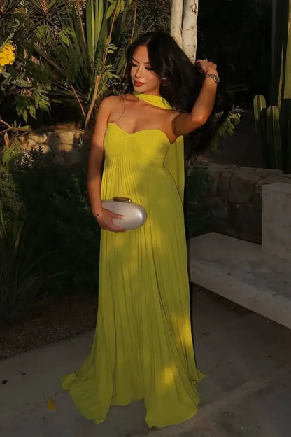 Solaria Pleated Gown
