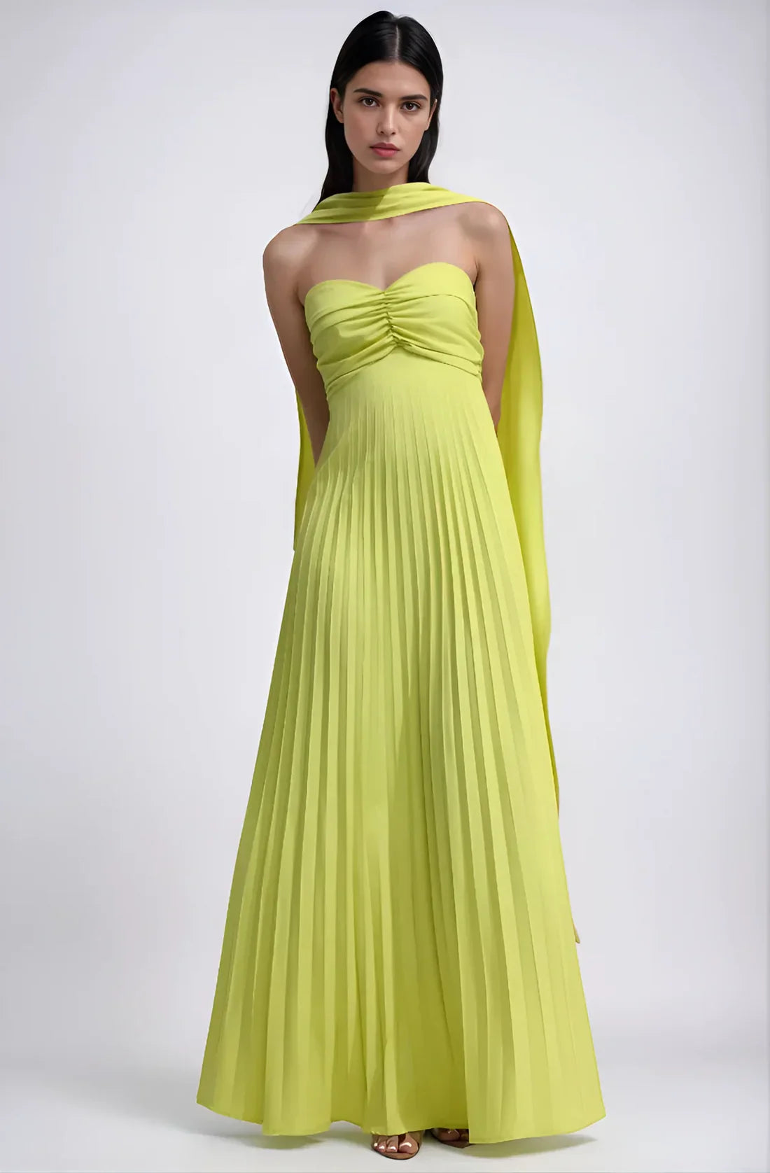 Solaria Pleated Gown
