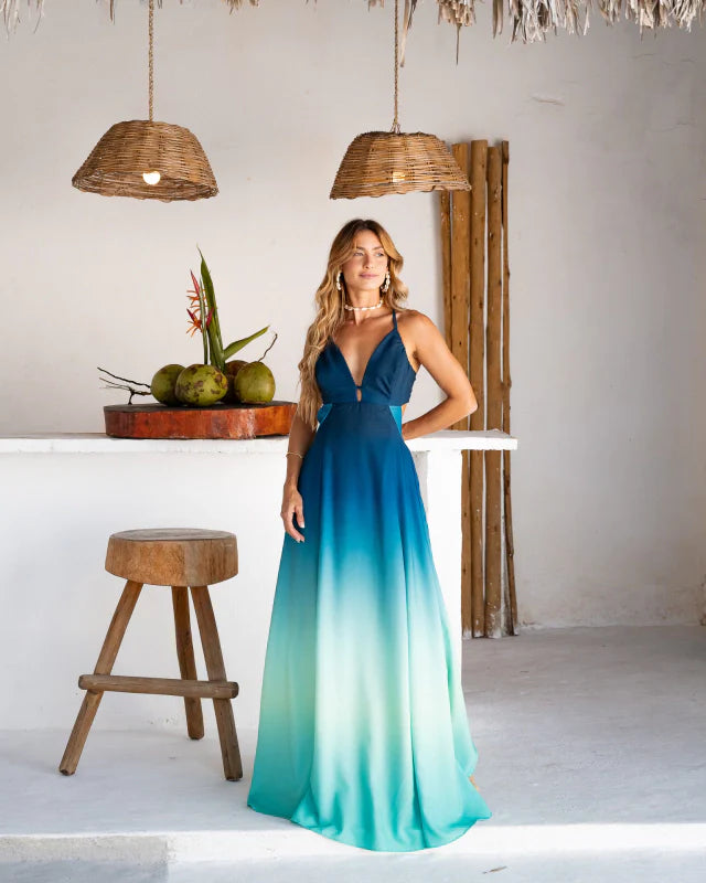 Vestido Oceano Blu
